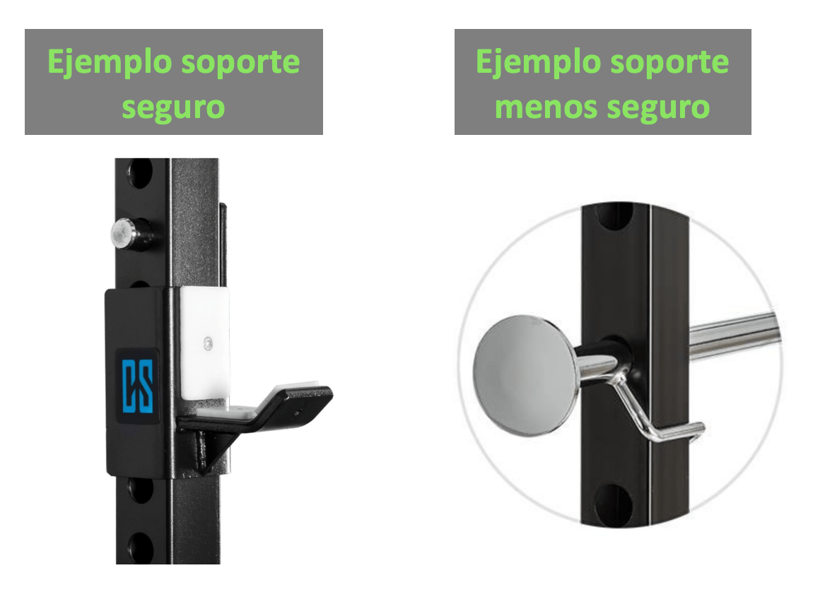 soportes seguridad jaula potencia