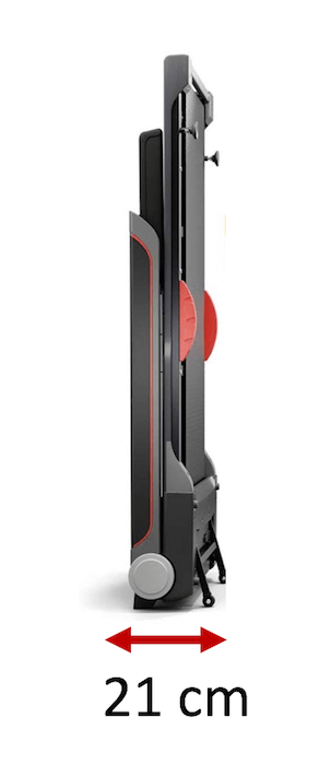 mejores cintas de correr - sportstech plegada