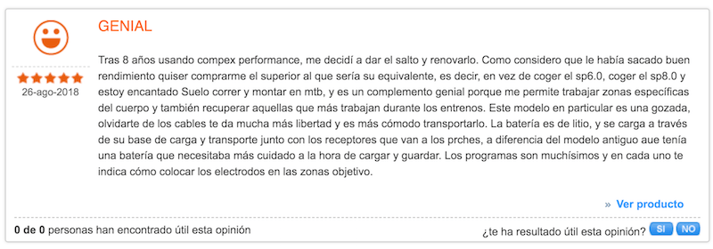 Opiniones Compex SP 8.0