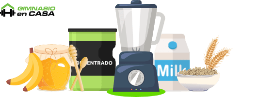Batido de proteinas avena y platano