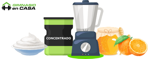 Batido de proteinas hipercalorico naranja