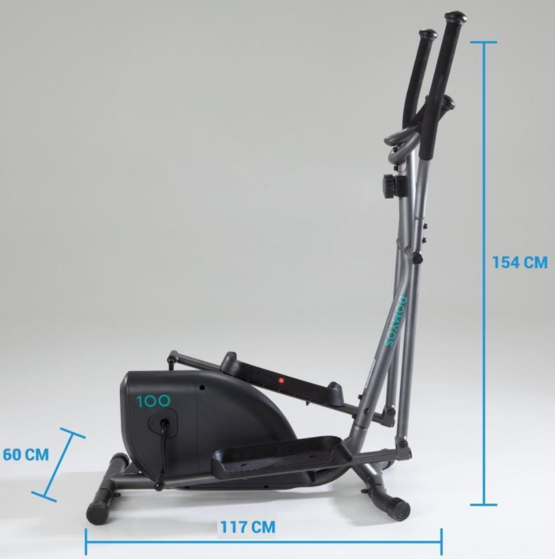 Bici eliptica Decathlon EL100_dimensiones
