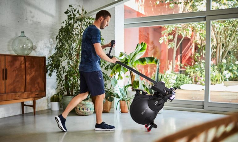 Máquinas remo Decathlon_Domyos 120 ruedas2
