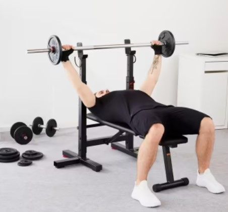 Pesas Decathlon_ discos 28 mm banco