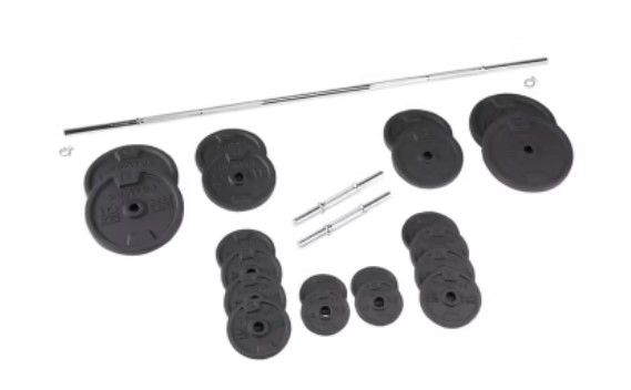 Kit de barra y pesas de 93 kg