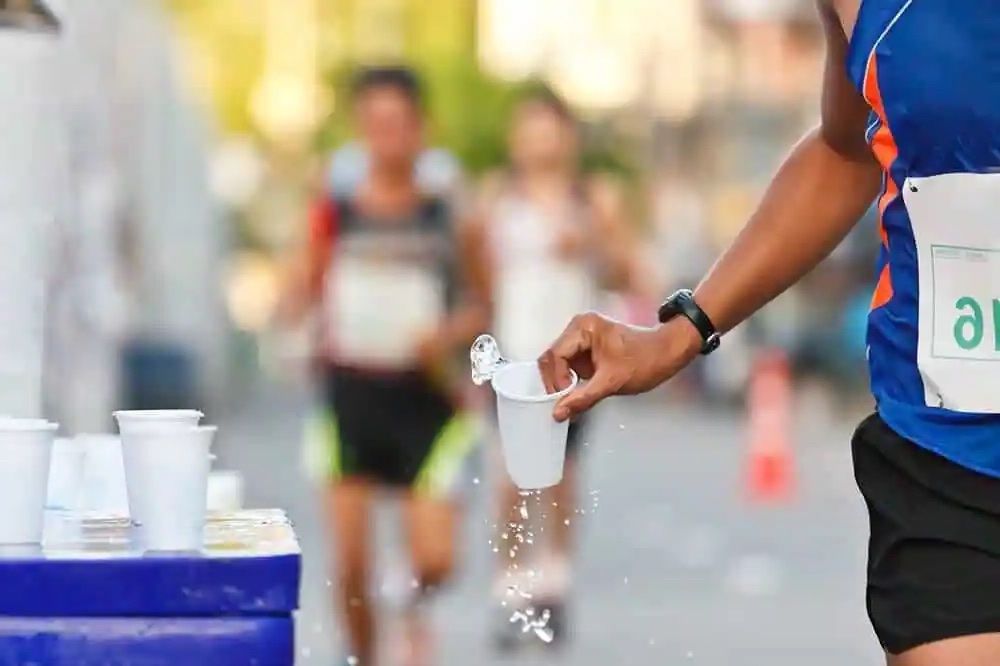 beber mientras correr
