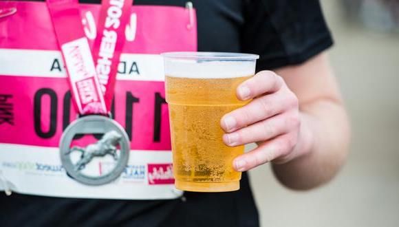 cerveza despues de correr